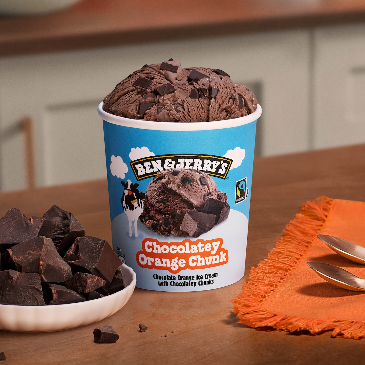 Chocolatey Orange Chunk Ice Cream - Tub 3 / 4