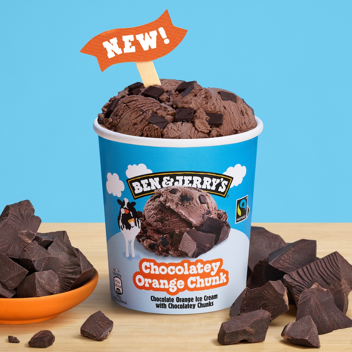 Chocolatey Orange Chunk Ice Cream - Tub 2 / 4