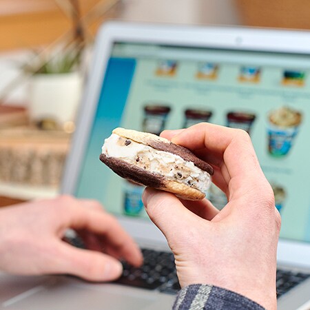Multitasking with Ben & Jerry's 'Wich - Drool at Benjerry.com