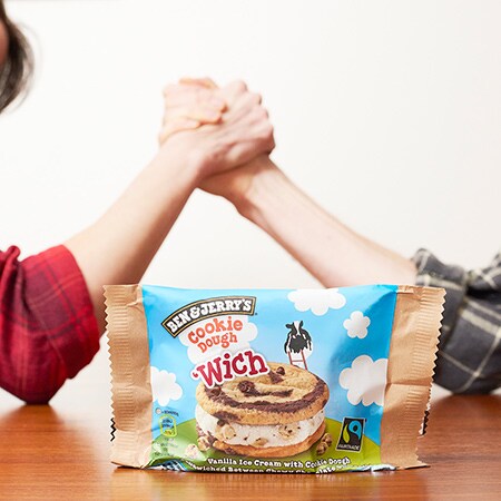 Multitasking with Ben & Jerry's 'Wich - Win an Arm Wrestling Match