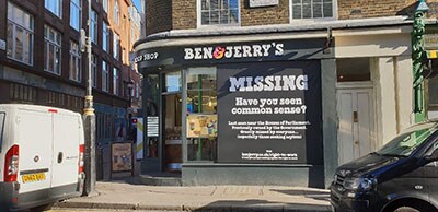 Missing Message on Scoop Shop window.