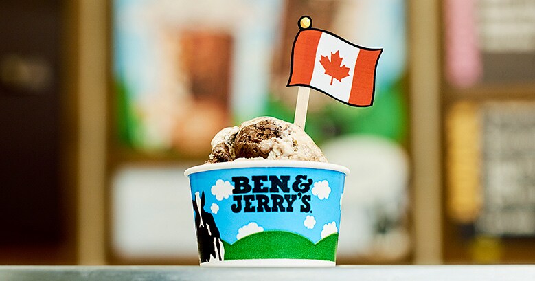 Ice cream, Canadian flag