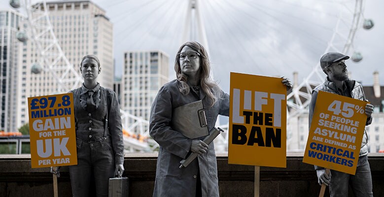 Living Statues Protest