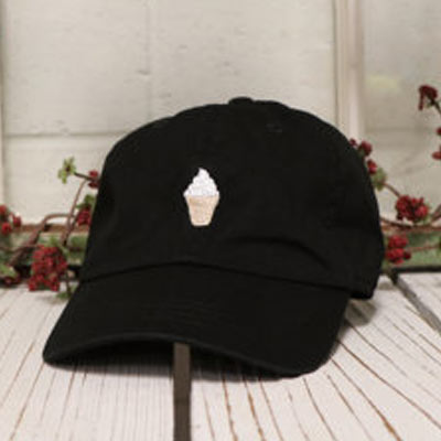 Baseball hat, embroidered ice cream cone