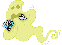 Ghost Eating a Pint